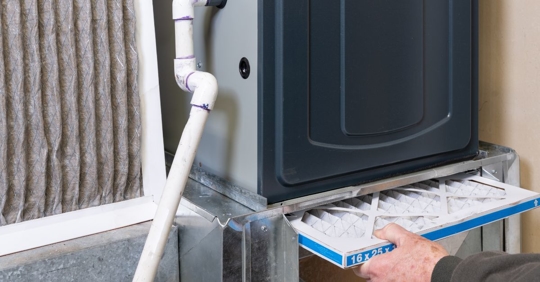 replacing furnace filter
